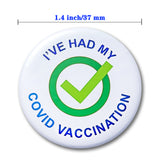 Zainpe 10Pcs Vaccine Button Pins by I Got My COVID-19 Vaccine Vaccinated Against Covid 19 Recipient Notification CDC Encouraged Public Health and Clinical Pinback Button Badges Vaccinated for Virus Pin 5 Styles