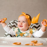Zainpe 6Pcs 360° Rotate Baby Bibs Waterproof Snap Baby Bib Summer Shell Starfish Lemon Cotton Absorbent Feeding Burp Cloth for Unisex Infant Newborn 0-12 Months Boys Girls Drooling Teething Toddler