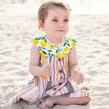 Zainpe 6Pcs 360° Rotate Baby Bibs Waterproof Snap Baby Bib Summer Shell Starfish Lemon Cotton Absorbent Feeding Burp Cloth for Unisex Infant Newborn 0-12 Months Boys Girls Drooling Teething Toddler