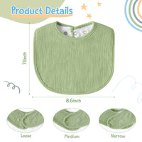 Zainpe 6Pcs Muslin Cotton Back Snap Baby Bibs Winter Christmas Blue Green Soft Waterproof Infant Bibs Adjustable Absorbent Saliva Towels for Boy Girl Newborn Toddler Feeding Teething  0-36 Months