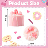 Zainpe Birthday Cake Candle Pink Handmade Natural Soy Wax & Cotton Wick Long Lasting Unscented Candles Room Aesthetic Decor Decorative Candle for Birthday Party Supplies Stylish Gift 2.4 x 2.4 In