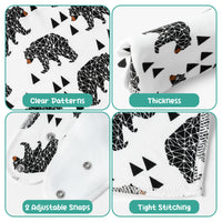 Zainpe 5Pcs Baby Bandana Cotton Drool Bibs Winter Christmas Tree Bear Soft Absorbent Infant Bib Adjustable Snaps Saliva Towels for Boys Girls Toddler Newborns Drooling Feeding Teething 0-36 Months