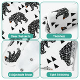Zainpe 5Pcs Baby Bandana Cotton Drool Bibs Winter Christmas Tree Bear Soft Absorbent Infant Bib Adjustable Snaps Saliva Towels for Boys Girls Toddler Newborns Drooling Feeding Teething 0-36 Months