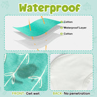 Zainpe 6Pcs 360° Rotate Baby Bibs Waterproof Snap Baby Bib Forest Bee Cotton Absorbent Feeding Burp Cloth for Unisex Newborn Infant 0-12 Months Boys Girls Drooling Teething Toddler