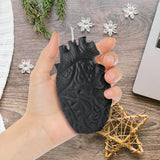 Zainpe Anatomical Black Heart Shaped Candle Gift Pine Fragrance Natural Soy Wax Handmade Aromatherapy Candle Home Aesthetic Decor Desk Decoration for House Bedroom Party Supplies 2.4 x 4.1 inches