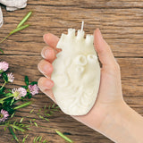 Zainpe Anatomical Heart Shaped Candle Gift Pine Fragrance Natural Soy Wax Handmade Aromatherapy Candle Home Aesthetic Decor Desk Decoration for House Bedroom Party Supplies Milky 2.4 x 4.1 inches
