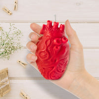 Zainpe Anatomical Heart Shaped Candle Gift Halloween Home Aesthetic Decor Pine Fragrance Natural Soy Wax Handmade Aromatherapy Candle Desk Decoration for House Bedroom Party Supplies 2.4 x 4.1 In