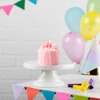 Zainpe Birthday Cake Candle Pink Handmade Natural Soy Wax & Cotton Wick Long Lasting Unscented Candles Room Aesthetic Decor Decorative Candle for Birthday Party Supplies Stylish Gift 2.4 x 2.4 In