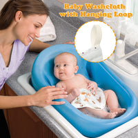 Zainpe 4Pcs Muslin Baby Hooded Towel & Washcloth Set Leaves Pattern Soft Absorbent Cotton Bath Hood Towels for Newborn Toddlers Essentials Boys Girls Infant Shower Gift 31.5 x 31.5 in