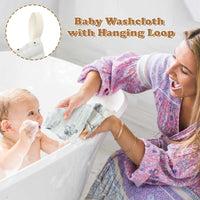Zainpe 4Pcs Muslin Baby Hooded Towel & Washcloth Set Owl Pattern Soft Absorbent Cotton Bath Hood Towels for Newborn Toddlers Essentials Boys Girls Infant Shower Gift 31.5 x 31.5 in