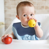 Zainpe 6Pcs 360° Rotate Baby Bibs Waterproof Snap Baby Bib Solid Colors Blue Orange Cotton Absorbent Feeding Burp Cloth for Unisex Newborn Infant 0-12 Months Boys Girls Drooling Teething Toddler