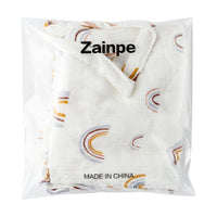 Zainpe Muslin Nursing Cotton Cover for Baby Breastfeeding Rainbow Pattern Breathable Adjustable Mom Privacy Nursing Apron Cover with Arch Neckline Multifunctional Stroller Cover Carseat Cover