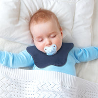 Zainpe 6Pcs 360° Rotate Baby Bibs Waterproof Snap Baby Bib Solid Colors Blue Orange Cotton Absorbent Feeding Burp Cloth for Unisex Newborn Infant 0-12 Months Boys Girls Drooling Teething Toddler