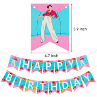 Zainpe Harry Styles Birthday Party Banner Harry Edward Styles Party Decorations Harry Singer Happy Birthday Banners Garland Party Supply Wall Decor for Outdoor Party Picnics No Assembly Required