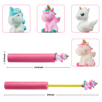 Zainpe 4Pcs Foam Water Guns Unicorn Water Soakers Lightweight Water Blaster for Summer Swimming Pool Beach Party Garden Fighting Game 30 Feet Range Water Squirt Shooter Toy for Outdoor Play Kids Adult