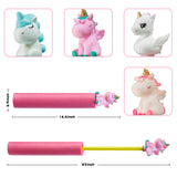 Zainpe 4Pcs Foam Water Guns Unicorn Water Soakers Lightweight Water Blaster for Summer Swimming Pool Beach Party Garden Fighting Game 30 Feet Range Water Squirt Shooter Toy for Outdoor Play Kids Adult
