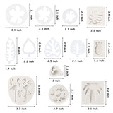 Zainpe 13Pcs Hawaiian Tropical Cake Decoration Flamingo Fondant Molds Pineapple Rain Forest Leaves Tree Theme Candy Chocolate Mold Cupcake Kitchen DIY Baking Tool for Summer Beach Party Supplies