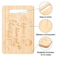 Zainpe Schitt's Creek Bamboo Cutting Board Engraved Chopping Boards for Kitchen Fun Gifts for Birthday Christmas Anniversary Valentine Housewarming and Decor Display (7"x 11")