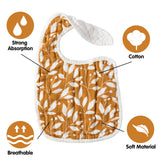 Zainpe 6Pcs Muslin Cotton Bibs for Baby Flower Bunny Deer Bib Adjustable Machine Washable Neutral Burp Cloths with 6 Absorbent Soft Layers for Unisex Infant Newborn Toddler Drooling Feeding Teething