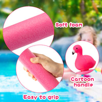 Zainpe 4Pcs Foam Water Guns Flamingo Water Soakers Unicorn Lightweight Water Blaster for Summer Beach Party Swimming Pool Water Squirt Shooter Toy 30 Feet Range Water Pistol for Outdoor Game Kids