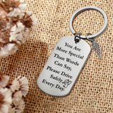 Zainpe 2Pcs Drive Safe Keychain Gifts for Husband Dad Boyfriend Trucker New Driver Keyring for Birthday Christmas Valentine’s Day You Are More Special Than Words Can Say, Please Drive Safely Every Day