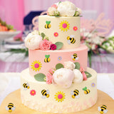 Zainpe 6Pcs Honeycomb Sunflower Bee Fondant Molds Flower Silicone Mold for Cake Decoration DIY Topper Chocolate Candy Cookies Baking Tool Kitchen Accessories Polymer Clay Crafting Theme Party Supplies
