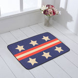 Zainpe Independence Day Doormat Stars and Stripes Linen Carpet Rubber Non-Slip Reusable Entrance Dirt Trapper Rug Housewarming Gift Decoration Supplies Home Decor Indoor Outdoor Shoes Mats 14”x 22"