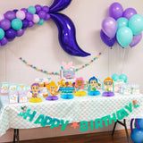 Zainpe 6Pcs Guppies Fish Honeycomb Centerpieces Set Cartoon Double Sided Table Toppers for Birthday Party Favor Baby Shower Decorations Bubble Guppy Themed Party Supplies for Kids & Adults