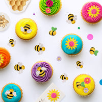 Zainpe 6Pcs Honeycomb Sunflower Bee Fondant Molds Flower Silicone Mold for Cake Decoration DIY Topper Chocolate Candy Cookies Baking Tool Kitchen Accessories Polymer Clay Crafting Theme Party Supplies