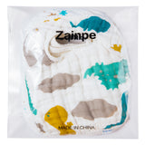 Zainpe 6Pcs Snap Muslin Cotton Bibs for Baby Dinosaur Star Bear Bib Machine Washable Adjustable with 6 Absorbent & Soft Layers Burp Cloths for 3 to 36 Months Boys Girls Infants Newborns Toddlers