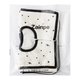 Zainpe 3Pcs Snap Muslin Cotton Feeding Bibs for Baby Bear Penguin Neutral Neck Bib Soft & Absorbent Machine Washable Burp Cloths for Unisex 0-36 Month Infant Newborn Toddler Drooling Teething