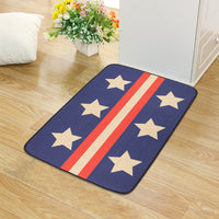 Zainpe Independence Day Doormat Stars and Stripes Linen Carpet Rubber Non-Slip Reusable Entrance Dirt Trapper Rug Housewarming Gift Decoration Supplies Home Decor Indoor Outdoor Shoes Mats 14”x 22"