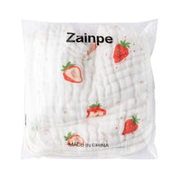 Zainpe 5Pcs Muslin Baby Bibs Banana Lemon Strawberry Pattern Cotton Lap-Shoulder Cloths Drool Bibs Machine Washable Feeding Bib with 6 Absorbent & Soft Layers for Unisex Infants Toddlers Newborns
