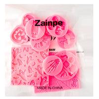 Zainpe 10Pcs Halloween Silicone Fondant Molds Skull Pumpkin Bat Chocolate Mold Set Witch Ghost Cupcake Topper Candy Cookies Kitchen DIY Baking Tool Supplies Cake Decor for Halloween Theme Party