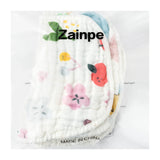 Zainpe 6Pcs Snap Muslin Cotton Baby Bibs Star Cat Rabbit Pattern Adjustable Feeding Bib Machine Washable Unisex Burp Cloths with 6 Absorbent & Soft Layers for Infant Toddler Newborn Eating Drooling