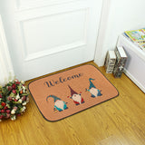 Zainpe Gnome Welcome Doormat Elves Linen Carpet Rubber Non-Slip Durable Entrance Rug Dirt Trapper Mat Reusable Washable Mat for Outdoor Home Decoration Supplies Gift for Housewarming in 14 x 22”