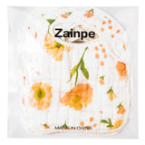 Zainpe 6Pcs Snap Muslin Cotton Bibs for Baby Flamingo Star Flower Bib Machine Washable Adjustable Burp Cloths with 6 Absorbent Soft Layers for Infant Newborn Toddler Drooling Feeding and Teething